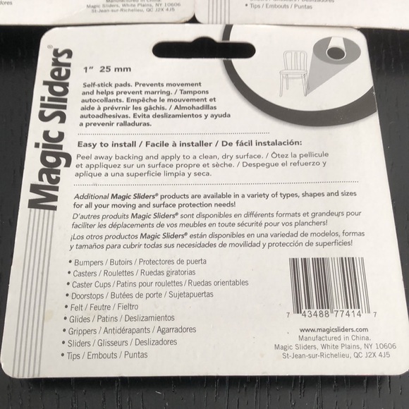 Magic Sliders 1” Furniture Grippers 3pks 16 each - Picture 3 of 4